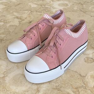 Olivia Miller Audrey Vulcanized Lace-up Slip On Sneakers